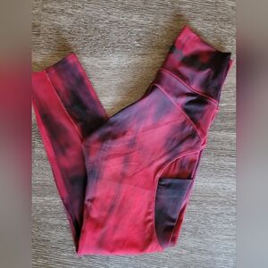 Better Bodies High Rise Leggings Red Grunge Size S